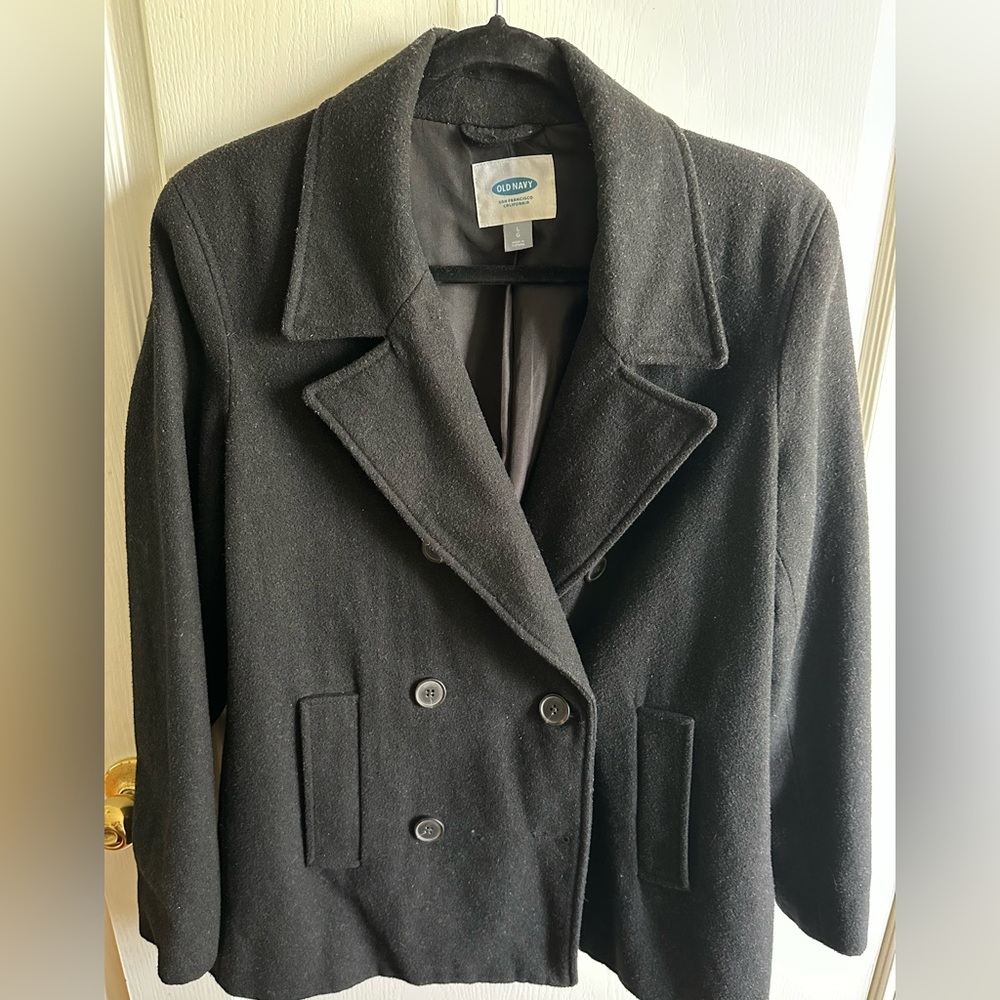 Old Navy Black Peacoat Timeless Style